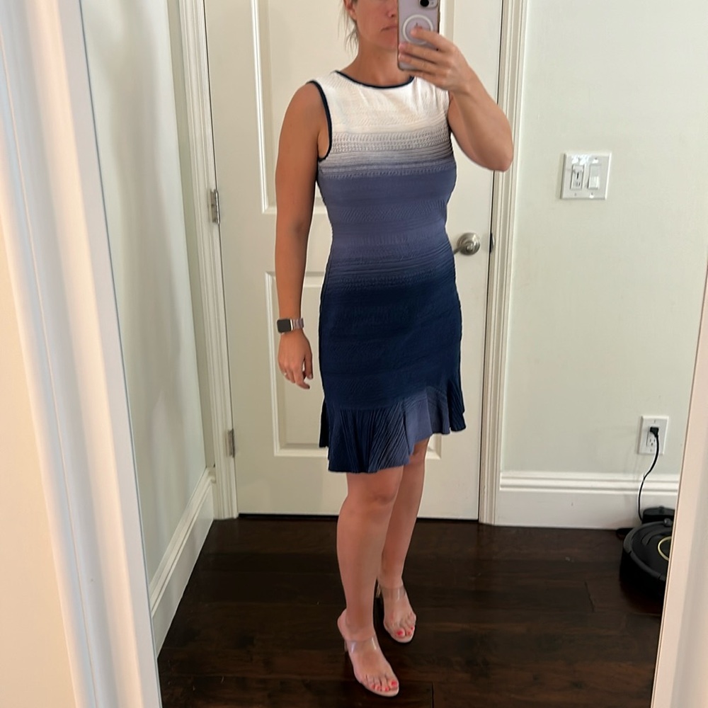 Shoshanna ombré blue and white dress. Size 8